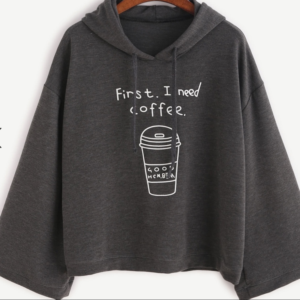 Hoodie Gray with Kimono Sleeve